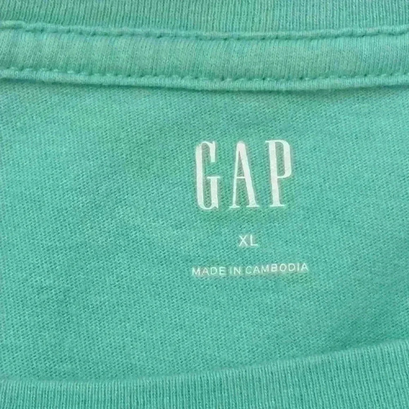 Gap Basic Logo Tee Men’s Size XL Aqua - Picture 4 of 6